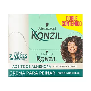 Crema Para Peinar Konzil Con Aceite De Almendras 20 Ml