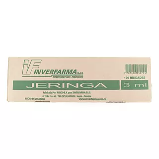Jeringa 3p 3 Ml 21x1.1/2 Inverfarma