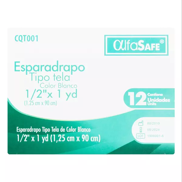 Esparadrapo Tela Alfa Blanco 1/2 X 1 Yarda