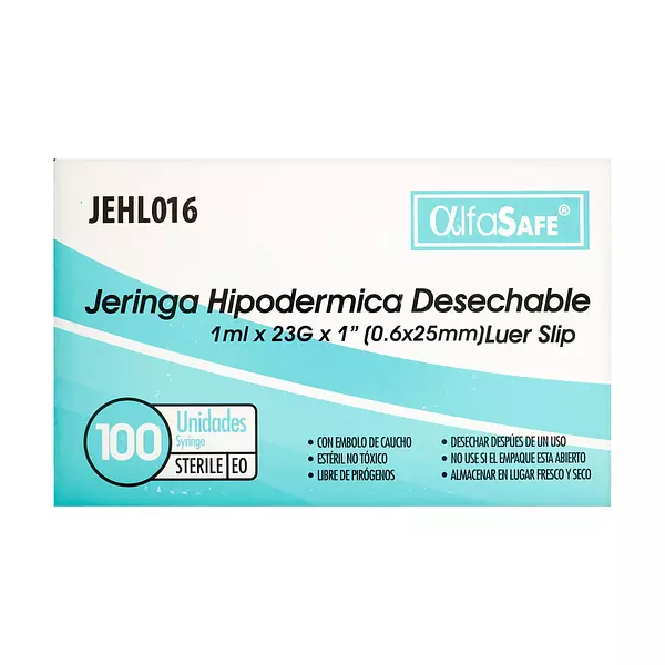 Jeringa Alfa Hipodermica 3p 1ml 23 G X 1