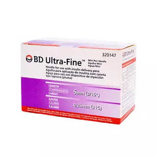Aguja Para Pen B-D 31 G X 5 Mm