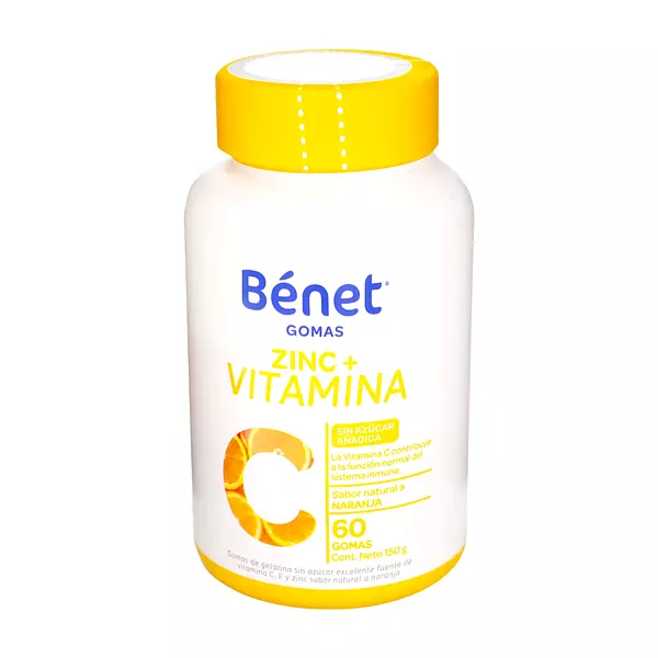 Gomas De Gelatina Benet Vitamina C + Zinc