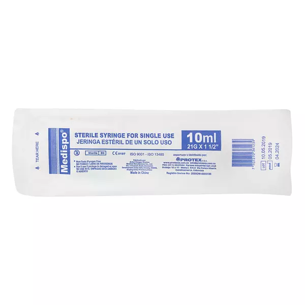 Jeringa Medispo 3p 10 Ml 21 X 1.1/2