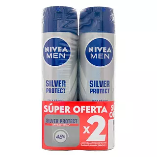 2 Desodorantes Nivea Men Silver Protect 150 Ml Super Oferta