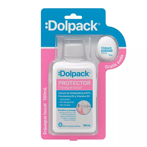 Enjuague Bucal Dolpack Protector 180 Ml + Seda Dental