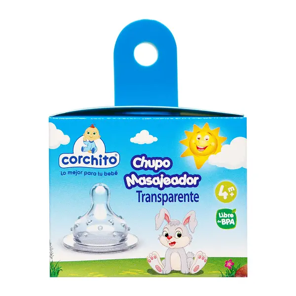 Chupo Boca Ancha Masajeador Corchito