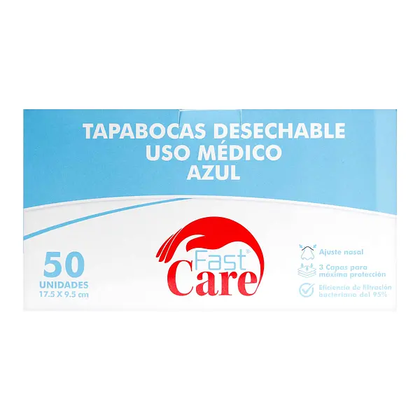 Tapabocas Azul Fast Care