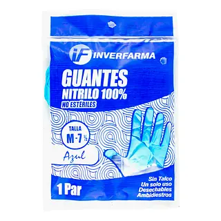Guante De Nitrilo Azul