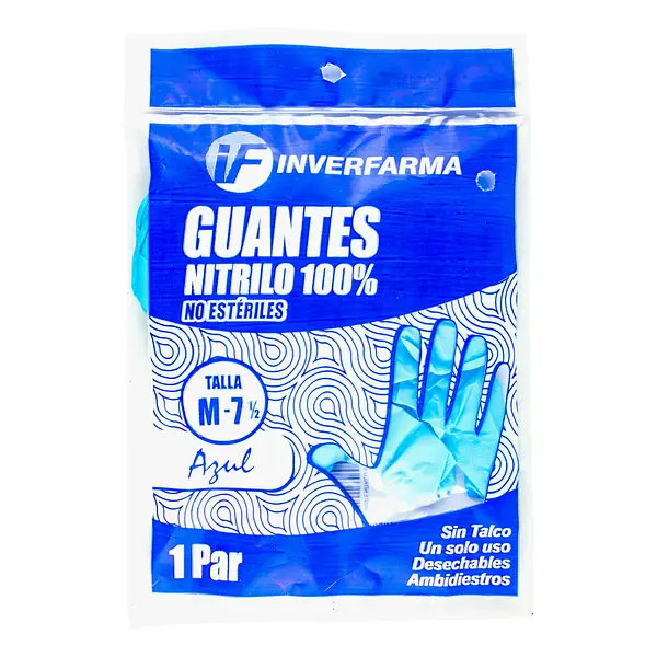 Guante De Nitrilo Azul