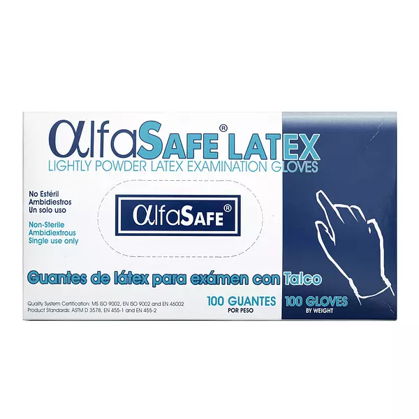 Guante Examen Alfa Latex Talla L