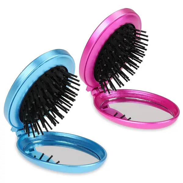 Cepillo Plegable Espejo Cabello Simona
