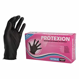 Guante Nitrilo Protex-Ion Negro Talla S