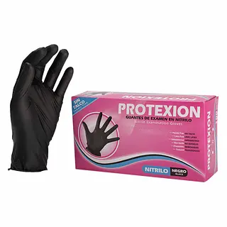 Guante Nitrilo Protex-Ion Negro Talla M