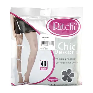 Medias Pantalon Ritchi Chic Descanso Negro Talla M