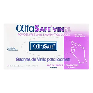 Guante Examen Vinilo Alfa Talla M