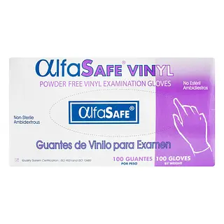 Guante Examen Vinilo Alfa Talla L