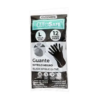 Guantes Alfasafe Negro Talla L