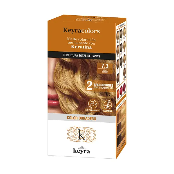 Tinte Keyra Kit 7.3 Rubio Dorado