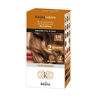 Tinte Keyra Kit 8.82 Rubio Claro Chocolate