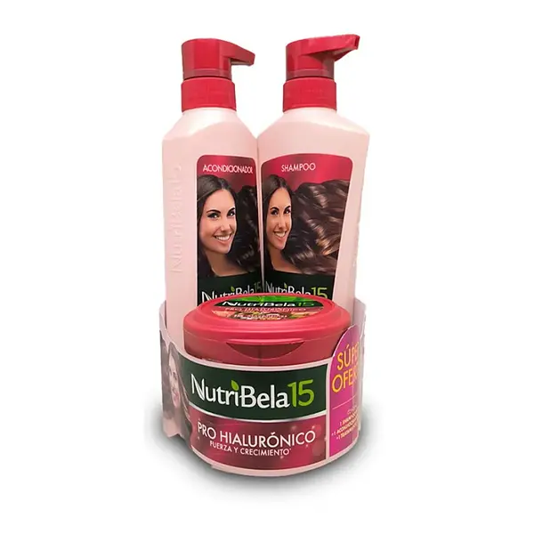 Kit Nutribela Prohialuronico Champu + Tratamiento + Acondicionador