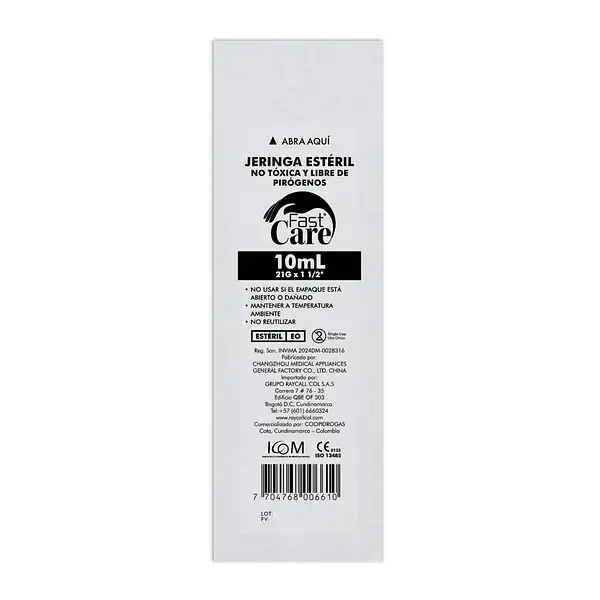 Jeringa 3p 10 Ml 21 X 1.1/2