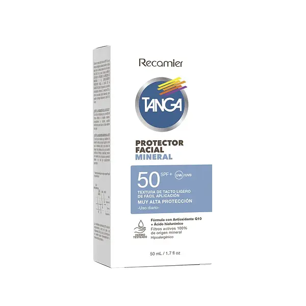 Protector Facial Mineral Tanga Spf 50+