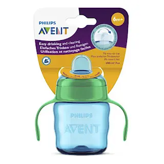 Vaso Con Boquilla Avent Classic Azul