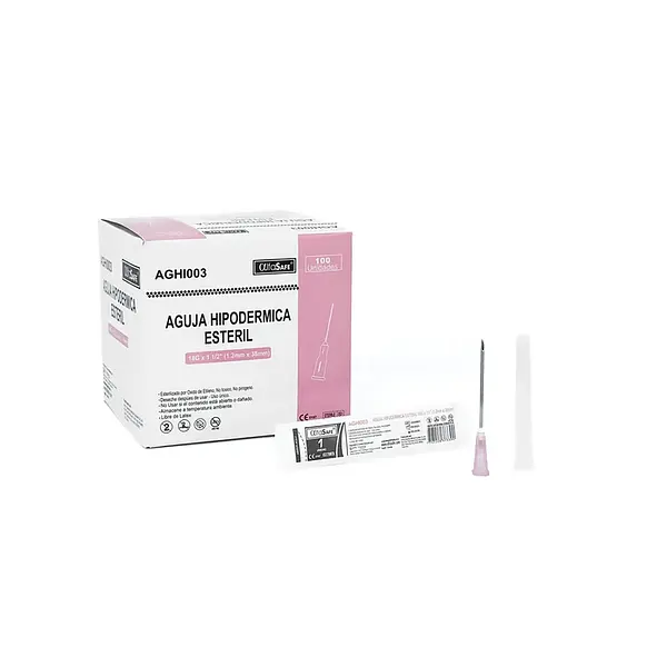 Aguja Hipodermica Alfa 18 G X 1 1/2