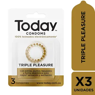 Preservativo Today Triple Pleasure