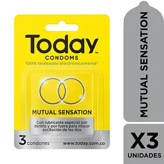 Preservativo Today Mutual Sensation
