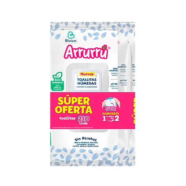 Toallitas Húmedas Arrurru Suavidad