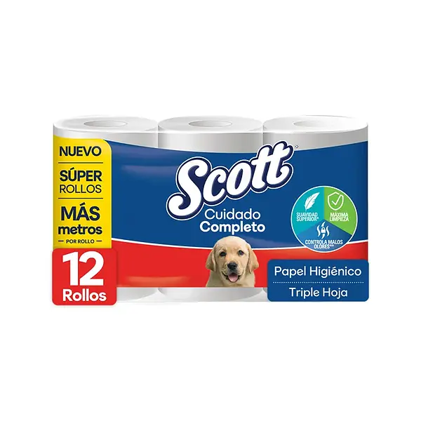 Papel Higienico Scott Cuidado Triple Hoja