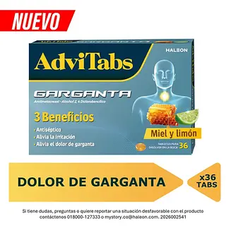 Advitabs Garganta Miel Y Limón