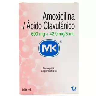 Amoxicilina/Acido Clavulanico 600 Mg + 42.9 Mg/5 Ml