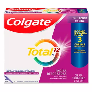 3 Crema Colgate Total 12 Encías Reforzadas