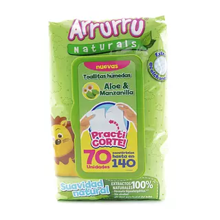 Toallas Húmedas Arrurru Aloe Practicorte