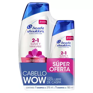 Promoción Shampoo Head And Shoulders 2 De 1 Suave Manejable