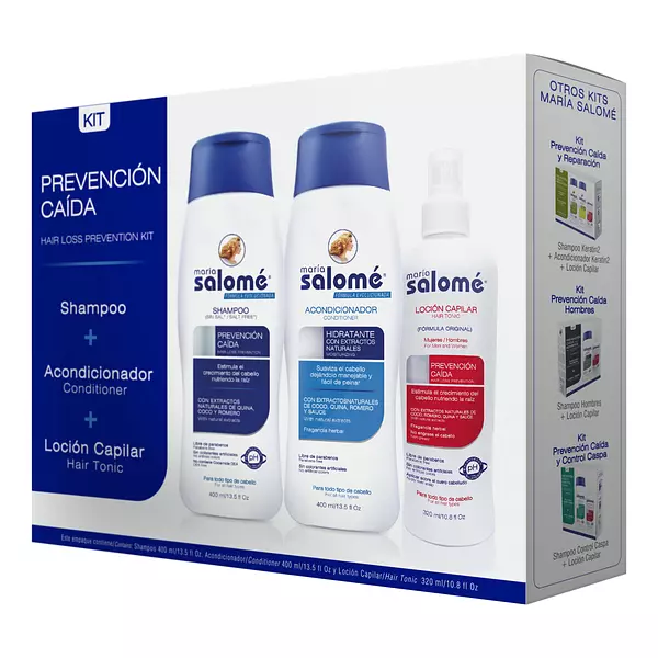 Shampoo Salome Prevención Caida + Acondicionador + Lociòn Capila