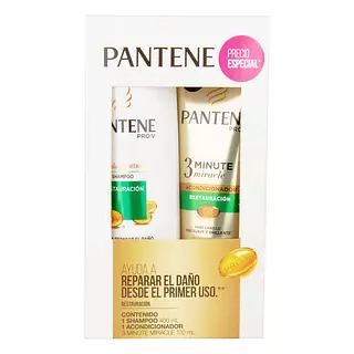 Shampoo Pantene Restauración + Acondicionador 3 Minutos