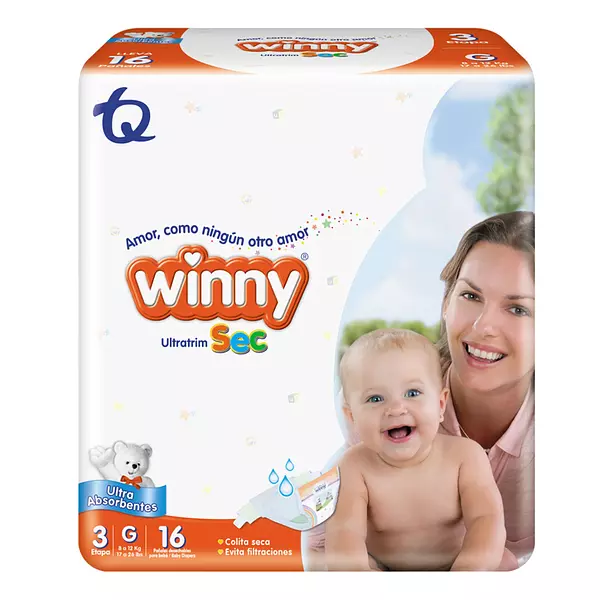 Pañales Etapa 3 Winny Utra Sec
