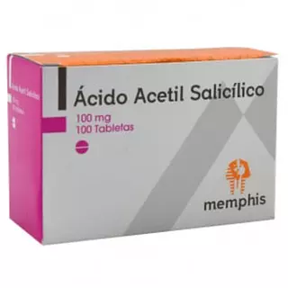 Acido Acetilsalicílico 100 Tabletas Memphis