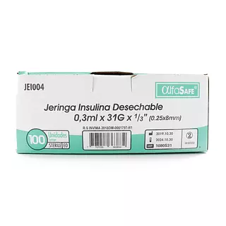 Jeringa Insulina Alfa